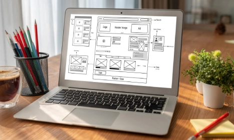 Website Mockup wireframe planning for an effective website design process