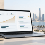 SEO timeline illustration showing gradual growth in search visibility for an Abu Dhabi business