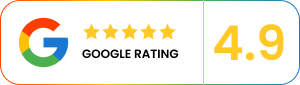 4.9 star Google rating
